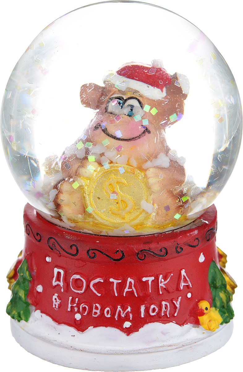 Новогодний водяной шар Sima-land Обезьянка с долларом. Достатка в Новом году, диаметр 4,5 см1073371 Новогодний водяной шар Sima-land Обезьянка с долларом. Достатка в Новом году, диаметр 4,5 см1073371Новогодний водяной шар Обезьянка с долларом. Достатка в Новом году прекрасно подойдет для праздничного декора вашего дома. Изделие представляет собой прозрачную сферу с безопасной и нетоксичной жидкостью внутри. Шар помещен на подставку, выполненную из полистоуна и декорированную надписью Достатка в Новом году. Шар оформлен фигуркой забавной обезьянки. Если потрясти его, то маленькие снежинки и блестки придут в движение, создавая имитацию снегопада. Такой шар поможет вам украсить дом в преддверии Нового года, а также станет приятным подарком, который надолго сохранит память этого волшебного времени года.