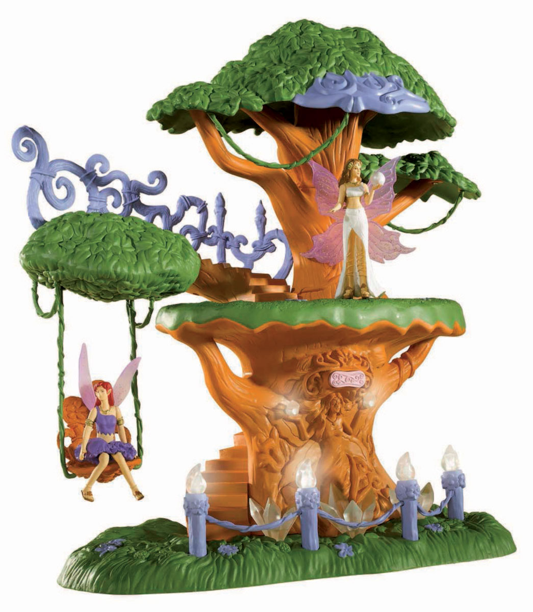 Simba Игровой набор Magic Fairies Дом на дереве4417760 Simba Игровой набор Magic Fairies Дом на дереве4417760Игровой набор Magic Fairies Дом на дереве надолго займет внимание вашей малышки и подарит ей множество счастливых мгновений. Набор состоит из пластикового дерева с лесенками и качелями, на которых так нравится раскачиваться волшебным феям. Дерево декорировано большими прозрачными кристаллами и заборчиком с огоньками. Если нажать на специальную кнопку на дереве, загорятся волшебные огоньки на заборчике и на самом дереве. В наборе также имеются две фигурки фей. Одна из фигурок с крылышками и в белом длинном платье. Вторая фея в коротком фиолетовом платье отдыхает на качелях. Благодаря играм с куклами или фигурками, ваша малышка сможет развить фантазию и любознательность, овладеть навыками общения и научиться ответственности, а дополнительные аксессуары сделают игру еще увлекательнее. Порадуйте свою принцессу таким прекрасным подарком! Для работы необходимо докупить 2 батарейки 1,5V типа АА (комплектуется демонстрационными).