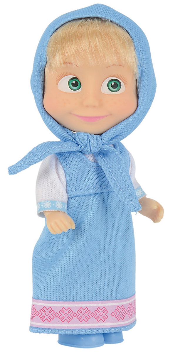 Simba Мини-кукла Маша в голубом сарафане9301678_1 Simba Мини-кукла Маша в голубом сарафане9301678_1Мини-кукла Маша непременно понравится вашей малышке и надолго займет ее внимание. Игрушка выполнена из безопасного материала в виде персонажа Маши из мультсериала Маша и Медведь. Кукла, одетая в сарафан и с косынкой на голове, отлично передает задорный характер этой популярной героини мультфильма Маша и медведь. Маша в голубом сарафане и косынке выглядит довольно необычно. Этот сарафан Маша надевает, когда чувствует особенную легкость и радость на душе. Ведь собирать васильки в лесу или любоваться на бегущие в небе облака в наряде небесного цвета особенно хорошо. Ручки, ножки и голова у Маши подвижны. У куколки зеленые глаза и загадочная улыбка, а из-под косынки выглядывает непослушная челка. Оригинальный стиль и великолепное качество исполнения делают эту игрушку чудесным подарком к любому празднику, а жизнерадостный образ представит такой подарок в самом лучшем свете.