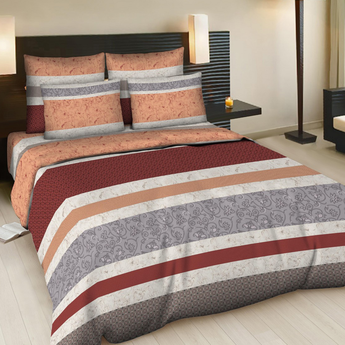 Комплект белья Letto Карнелия, 1,5-спальный, наволочки 70х70, цвет: бежевый, красный, коричневыйВ84-3 Комплект белья Letto Карнелия, 1,5-спальный, наволочки 70х70, цвет: бежевый, красный, коричневыйВ84-3Комплект постельного белья Letto Карнелия выполнен из бязи (100% натурального хлопка). Комплект состоит из пододеяльника, простыни и двух наволочек. Постельное белье оформлено оригинальным рисунком и имеет изысканный внешний вид. Гладкая структура делает ткань приятной на ощупь, мягкой и нежной, при этом она прочная и хорошо сохраняет форму. Благодаря такому комплекту постельного белья вы сможете создать атмосферу роскоши и романтики в вашей спальне.