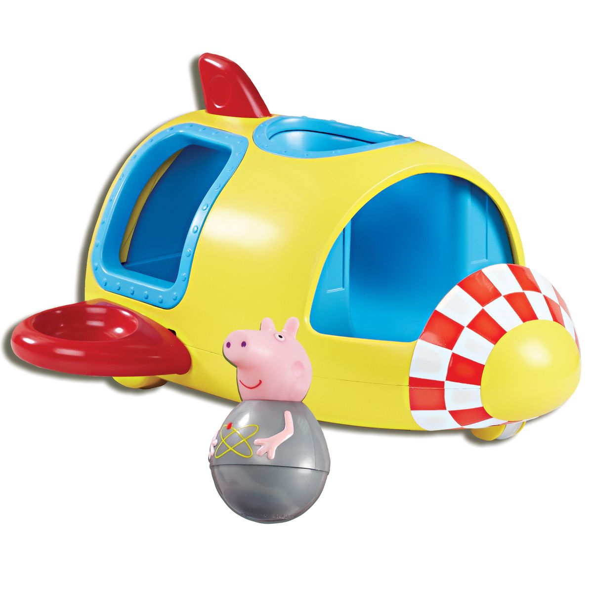 Peppa Pig Игровой набор Ракета Пеппы-неваляшки28796 Peppa Pig Игровой набор Ракета Пеппы-неваляшки28796Приглашаем в космическое путешествие вместе с Пеппой-неваляшкой! В ее ракете 6 посадочных мест: 2 спереди, 2 сзади и 2 на крыльях. Ракета двигается на колесиках, забавно покачивая крыльями, а свинка на сидении вращается, покачивается, не выпадая. Покрутите неваляшку Пеппы на столе или полу, и она затанцует, закрутится, закачается в разные стороны и даже не подумает упасть. С таким набором ребятишкам не придется скучать. А чтобы игра стала еще интереснее, можно приобрести друзей Пеппы из этой же серии, чтобы они вместе отправились в космос. Игра развивает у малышей воображение, помогает им обмениваться знаниями и тренировать навыки общения.