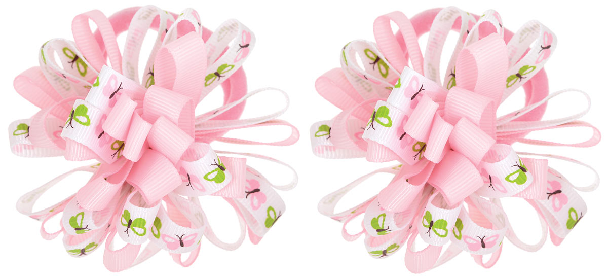 Babys Joy Резинка для волос цвет розовый 2 шт K 7K 7_розовый/бабочки Babys Joy Резинка для волос цвет розовый 2 шт K 7K 7_розовый/бабочкиРезинка для волос Babys Joy выполнена в виде цветка, сшитого из двух разных лент, одной однотонной, и второй, украшенной изображением бабочек. Резинка позволит не только убрать непослушные волосы с лица, но и придать образу немного романтичности и очарования. Резинка для волос Babys Joy подчеркнет уникальность вашей маленькой модницы и станет прекрасным дополнением к ее неповторимому стилю.
