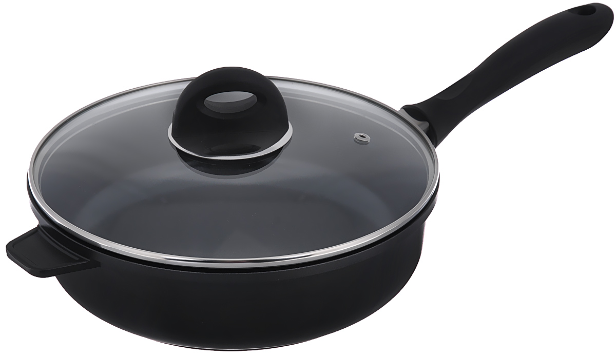 Сотейник BergHOFF Cook&Co с крышкой, с антипригарным покрытием, со съемной ручкой, 2,4 л2801260 Сотейник BergHOFF Cook&Co с крышкой, с антипригарным покрытием, со съемной ручкой, 2,4 л2801260Сотейник BergHOFF Cook&Co изготовлен из высококачественного литого алюминия. Антипригарное покрытие позволит готовить пищу с минимальным добавлением масла. Дно с высокой теплопроводностью разработано для быстрого и энергосберегающего приготовления пищи. Сотейник оснащен стеклянной крышкой, что позволяет следить за процессом приготовления без потери тепла. Изделие снабжено эргономичной ненагревающейся ручкой. Можно использовать на всех видах плит, включая индукционные плиты. Не рекомендуется мыть в посудомоечной машине. Диаметр (по верхнему краю): 25 см. Высота стенки: 7 см. Длина ручки: 20 см. Толщина стенки: 3 мм. Толщина дна: 4 мм.