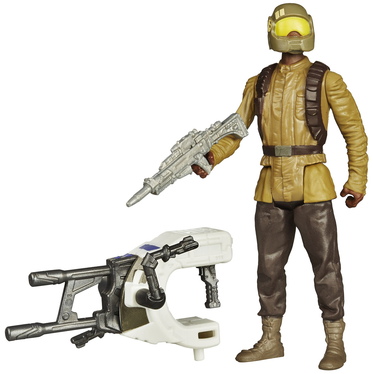 Star Wars Фигурка Resistance TrooperB3445EU4_B3451 Star Wars Фигурка Resistance TrooperB3445EU4_B3451Фигурка Resistance Trooper создана в виде героя всеми любимой фантастической саги Звездные Войны. Фигурка из пластика проработана до мельчайших деталей и является точной копией своего прототипа в уменьшенном размере. Конечности фигурки подвижны: поворачивается голова, сгибаются ноги и руки. Все это сделает игру реалистичной и разнообразной. Герой Resistance Trooper - хорошо обученный и оснащенный боец сопротивления. Такая фигурка непременно понравится поклоннику Звездных войн и станет замечательным украшением любой коллекции. В наборе: фигурка и снаряжение.