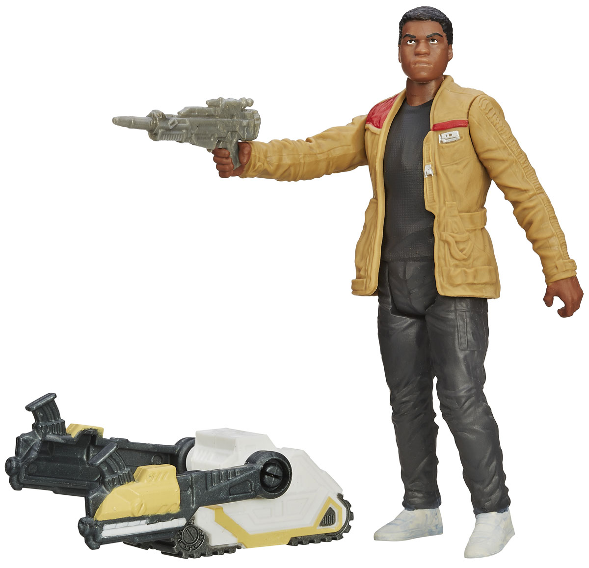 Star Wars Фигурка Desert Mission Finn JakkuB3963EU4_B3967 Star Wars Фигурка Desert Mission Finn JakkuB3963EU4_B3967Фигурка Finn Jakku создана в виде героя всеми любимой фантастической саги Звездные Войны. Фигурка из пластика проработана до мельчайших деталей и является точной копией своего прототипа в уменьшенном размере. Конечности фигурки подвижны: поворачивается голова, сгибаются ноги в коленях, а руки в локтях. Все это сделает игру реалистичной и разнообразной. Такая фигурка непременно понравится поклоннику Звездных войн и станет замечательным украшением любой коллекции. В наборе: фигурка и оружие.