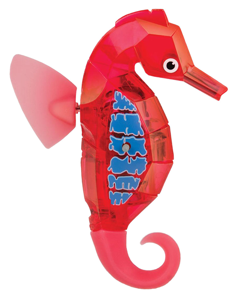 Hexbug Микро-робот Морской конек цвет красный460-4088_5 Hexbug Микро-робот Морской конек цвет красный460-4088_5Hexbug Seahorse (Морской конек) - это новинка в линейке Aquabot. Микро-робот Морской конек плавает в толще воды, время от времени погружается глубже и всплывает к поверхности, светится встроенным светодиодом. Через пять минут засыпает и уходит в сон, для продолжения игры нужно постучать по аквариуму или вынуть игрушку из воды и погрузить снова.