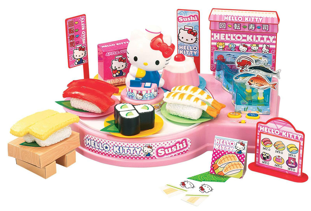 Hello Kitty Игровой набор Суши бар290125 Hello Kitty Игровой набор Суши бар290125Игровой набор по мотивам полюбившегося многим японского мультфильма. Фигурки с образами знаменитой кошечки и множеством аксессуаров для игры подарят много радостных моментов детям. Все наборы серии только дополняют друг друга, развивают образное мышление, коммуникативные навыки между детьми. Эти игры будто шепчут: Поиграй с подругой!