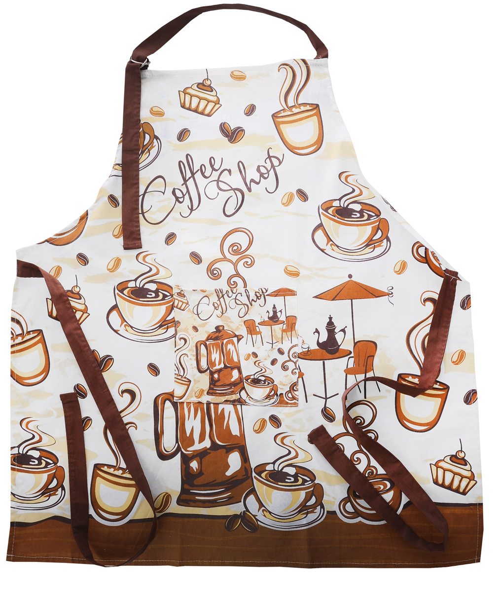Фартук Bon Appetit Кофе, 68 х 75 см73906 Фартук Bon Appetit Кофе, 68 х 75 см73906Фартук Bon Appetit Кофе изготовлен из натурального 100% хлопка с оригинальным рисунком. Изделие оснащено карманом и регулируемым шейным ремешком, который поможет подогнать фартук по вашему росту. Удлиненный пояс можно завязать сзади или обернуть вокруг талии, благодаря чему фартук подойдет на фигуру S-XXL. Такой фартук поднимет настроение, также позволит каждой хозяйке чувствовать себя нарядной и женственной при выполнении домашних дел.