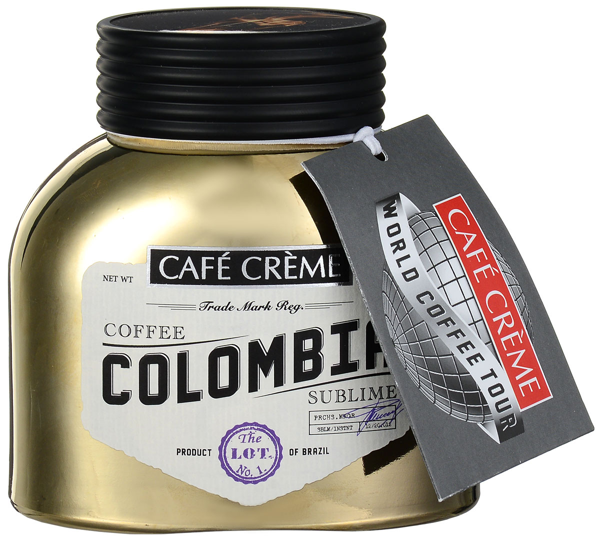 Cafe Creme Colombia кофе растворимый, 100 г4607141337031 Cafe Creme Colombia кофе растворимый, 100 г4607141337031Cafe Creme Colombia - отменный продукт для истинных кофеманов, ценящих удобство и качество. Бленд представляет собой натуральный растворимый сублимированный кофе, выполненный из 100 % колумбийской арабики, скрещенной с эксцельсо. Чтобы достичь безупречно мягкого вкуса, в смеси были использованы кофейные зерна, выросшие в тени высоких деревьев. Готовый напиток обладает нежным, но в тоже время округлым полнотелым вкусом и многогранным ароматом. Продолжительное обволакивающее послевкусие оставит приятное впечатление.