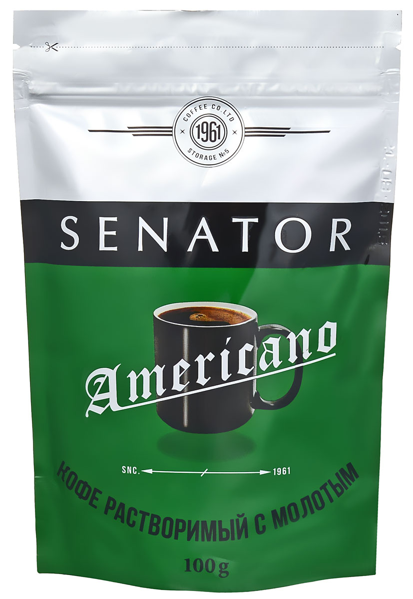 Senator Americano кофе растворимый, 100 г4670016470812 Senator Americano кофе растворимый, 100 г4670016470812Добавление колумбийской арабики делает вкус кофе Senator Americano ровным, насыщенным, и по-настоящему американским. Идеален для приготовления кофе на каждый день.