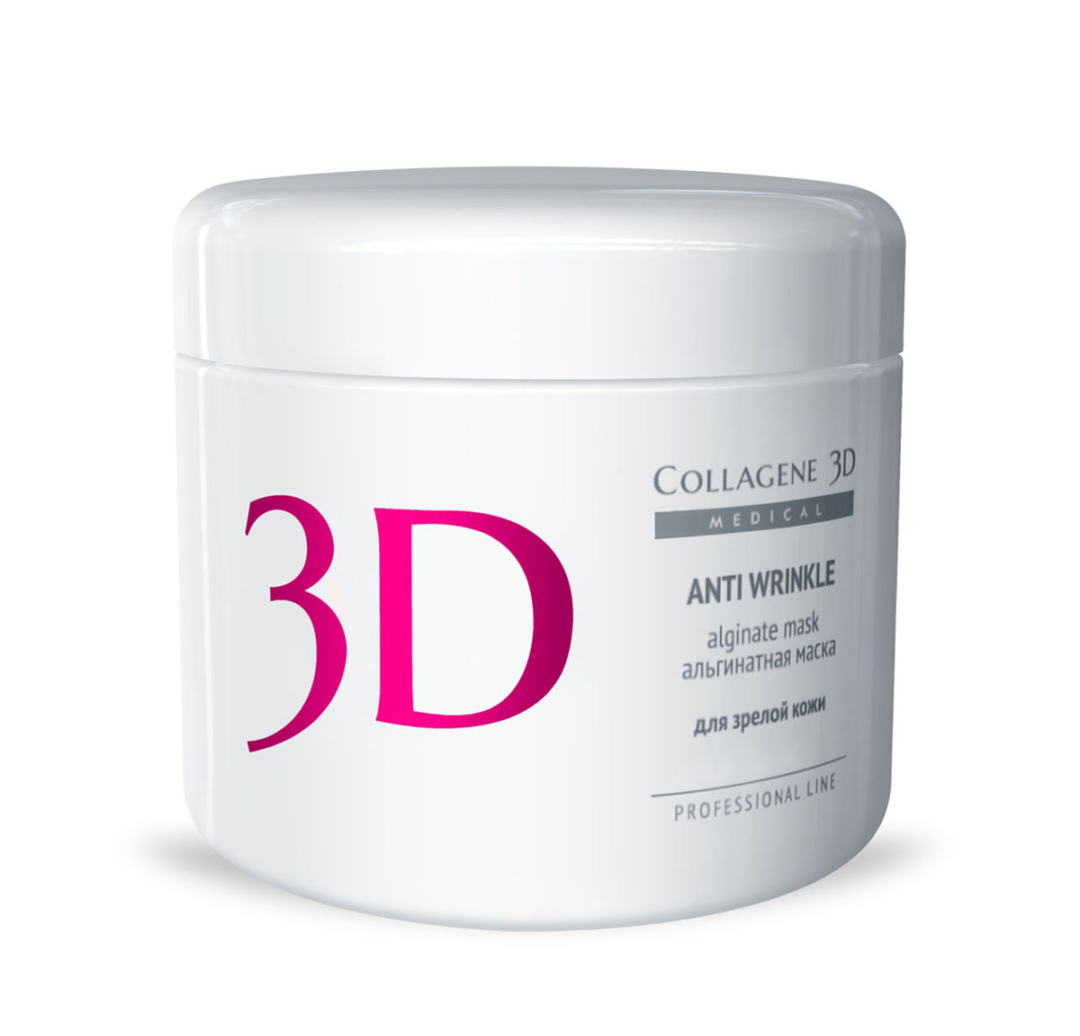 Medical Collagene 3D Альгинатная маска для лица и тела Anti Wrinkle, 200 г22002 Medical Collagene 3D Альгинатная маска для лица и тела Anti Wrinkle, 200 г22002Высокоэффективная, пластифицирующая маска на основе лучшего натурального сырья. Насыщенна биологически активными веществами ускоряющими обменные процессы, которые стимулируют быстрое омоложение на клеточном уровне.