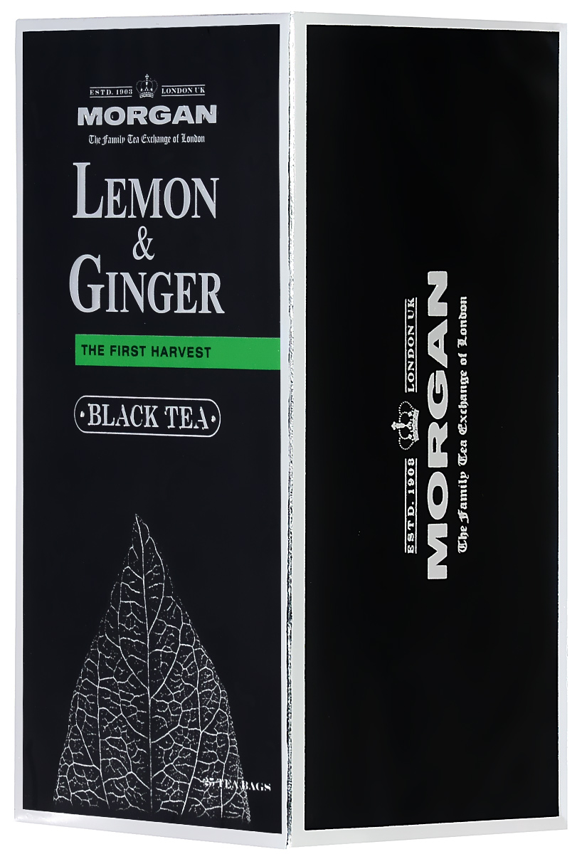 Morgan Lemon & Ginger чай черный в пакетиках, 25 шт4607141334283 Morgan Lemon & Ginger чай черный в пакетиках, 25 шт4607141334283Пряный и согревающий классический чай с лимоном и имбирем Morgan придется по вкусу всем любителям напитка и прекрасно взбодрит в любое время суток.