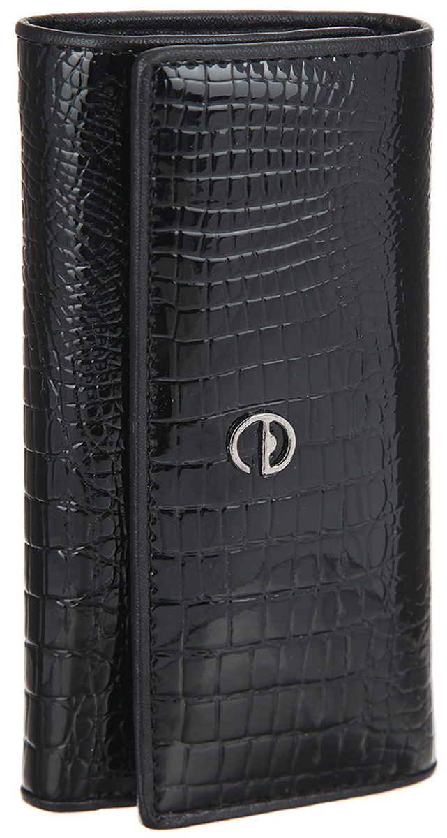 Ключница женская Cheribags, цвет: черный. 1040-101040-10 Ключница женская Cheribags, цвет: черный. 1040-101040-10Стильная ключница Cheribags выполнена из натуральной лакированной кожи с тиснением под рептилию, оформлена металлическим элементом с логотипом бренда. Изделие застегивается на две кнопки, внутри расположены шесть металлических карабинов для ключей, один карабин для фиксации ключницы, один вшитый карман на молнии для монет, один открытый кармашек для мелких бумаг и чеков, открытое отделение для купюр и отделение для купюр на застежке-молнии. Оригинальная ключница Cheribags станет отличным подарком для человека, ценящего качественные и практичные вещи.