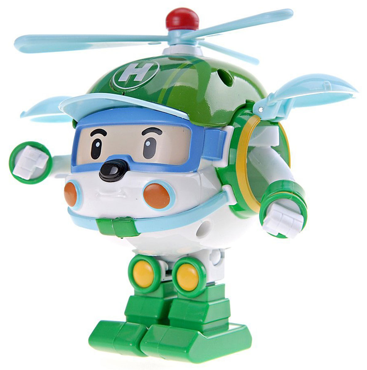 Robocar Poli Игрушка-трансформер Хэли 10 см83169 Robocar Poli Игрушка-трансформер Хэли 10 см83169Игрушка-трансформер Хэли не оставит равнодушным вашего малыша. Она выполнена из прочного пластика в виде вертолета-спасателя Хэли - персонажа мультфильма Робокар Поли и его друзья. Он всегда готов трансформироваться из робота в вертолет и вылететь на помощь любому жителю городка Брумстаун. Ваш ребенок с удовольствием будет играть с трансформером, придумывая разные истории. Порадуйте его таким замечательным подарком! Характеристики: Высота робота: 10 см. Размер упаковки: 13 см x 13 см x 17 см. Изготовитель: Китай.