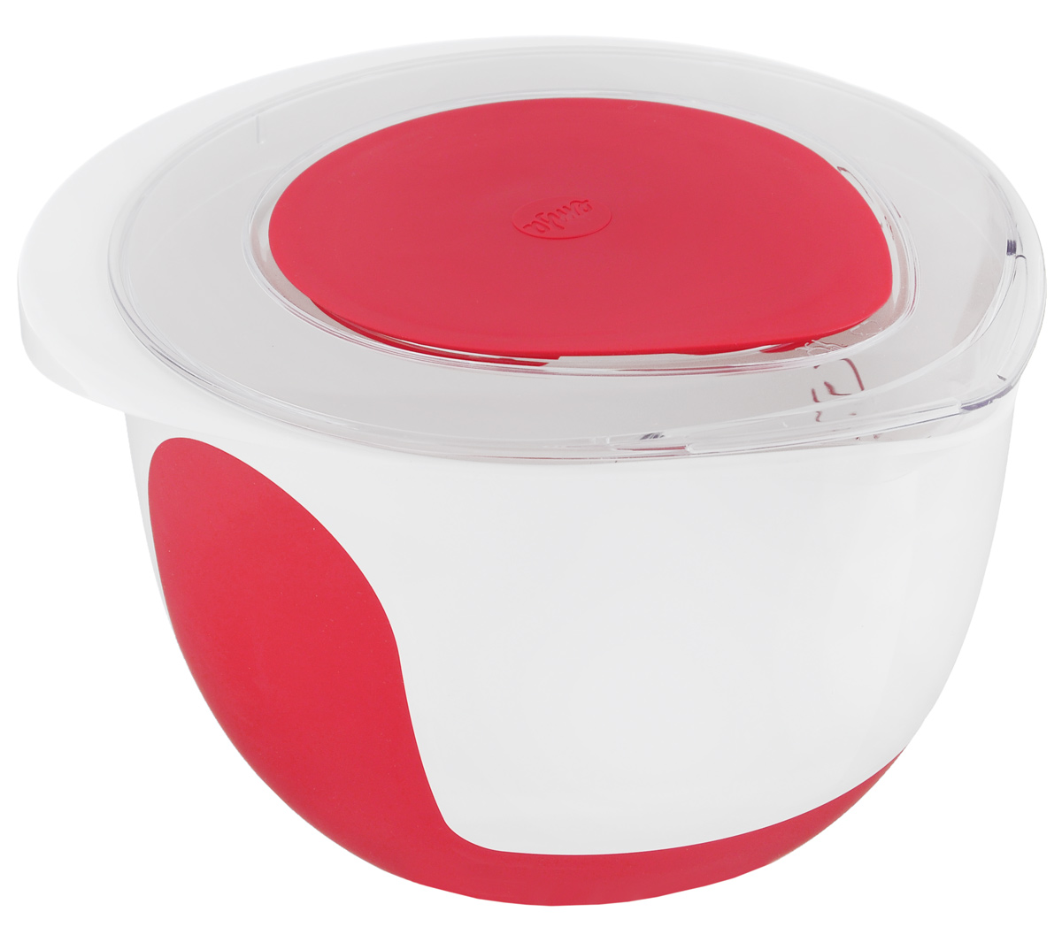 Миска для смешивания Emsa Mix&Bake, с крышкой, цвет: белый, красный, 2 л508018 Миска для смешивания Emsa Mix&Bake, с крышкой, цвет: белый, красный, 2 л508018Миска Emsa Mix&Bake предназначена для взбивания теста при выпечке. Выполнена из высококачественного пищевого пластика. Противоскользящее основание и зоны захвата для надежного удержания - также в наклоненном положении. Внутри расположена мерная шкала. Изделие оснащено крышкой.