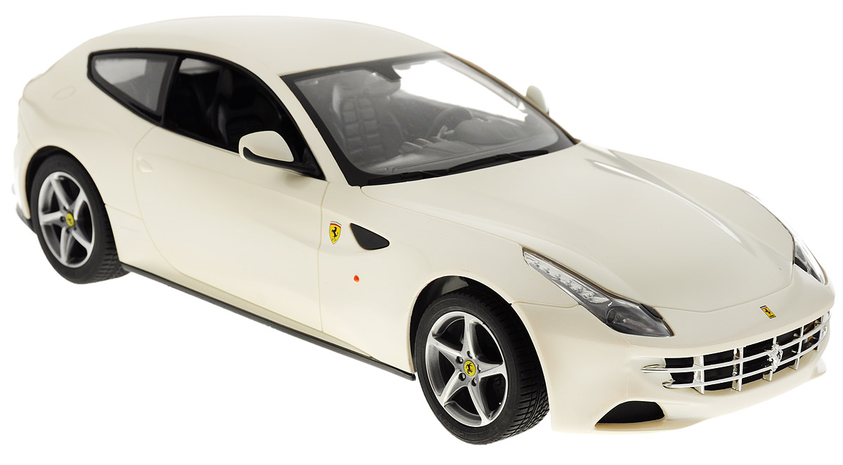 Rastar Радиоуправляемая модель Ferrari FF цвет белый масштаб 1:1447400_белый Rastar Радиоуправляемая модель Ferrari FF цвет белый масштаб 1:1447400_белыйРадиоуправляемая модель Rastar Ferrari FF станет отличным подарком любому мальчику! Все дети хотят иметь в наборе своих игрушек ослепительные, невероятные и крутые автомобили на радиоуправлении. Тем более, если это автомобиль известной марки с проработкой всех деталей, удивляющий приятным качеством и видом. Одной из таких моделей является автомобиль на радиоуправлении Rastar Ferrari FF. Это точная копия настоящего авто в масштабе 1:14. Авто обладает неповторимым провокационным стилем и спортивным характером. А серьезные габариты придают реалистичность в управлении. Автомобиль отличается потрясающей маневренностью, динамикой и покладистостью. Возможные движения: вперед, назад, вправо, влево, остановка. Имеются световые эффекты. Пульт управления работает на частоте 27 MHz. Для работы игрушки необходимы 5 батареек типа АА (не входят в комплект). Для работы пульта управления необходима 1 батарейка 9V (6F22) (не входит в комплект).