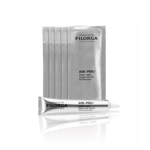 Filorga Набор Age-Peel для ухода за кожей 5*3.5 мл, 20 млDCGP006V2 Filorga Набор Age-Peel для ухода за кожей 5*3.5 мл, 20 млDCGP006V2Всего 5 процедур и Вы обретете новую кожу с ровным и сияющим оттенком. Комплекс гидроксикислот стимулирует клеточное обновление, разглаживает морщины, устраняет дефекты и пигментные пятна, а также придает коже мягкость. NCTF повышает клеточную активность и стимулирует синтез коллагена. Можно использоватьдля подготовки и поддержания кожи до или после профессионального пилинга. Пилинг состоит из 2-х этапов 1. Салфетки Пре Пил: энзимы папаи подготавливают кожу к нанесению основного средства. 2. Маска-гель для пилинга: сочетание гидроксикислот: разглаживает морщины, стирает дефекты кожи и пигментные пятна.. Данные клинических исследований: 81% новая кожа* 77% более ровная поверхность* 75% однородный тон* Быстро и заметно разглаживает морщины и устраняет пигментные пятна. Ровная и сияющая кожа.
