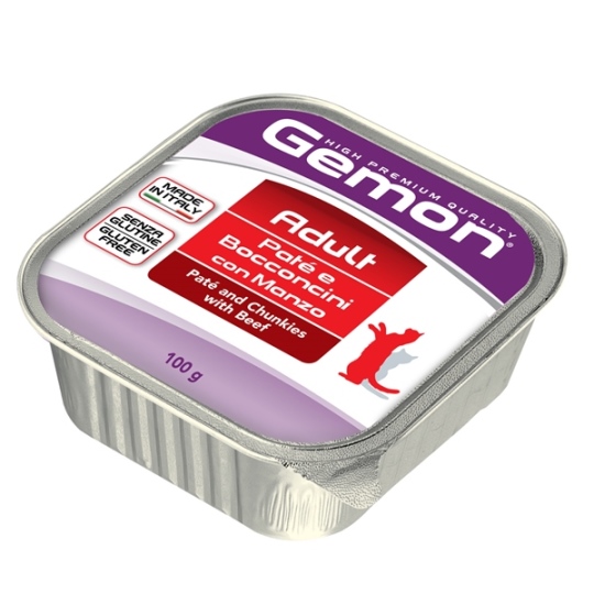 Консервы Gemon Cat, для кошек, паштет с кусочками говядины, 100 г70300230 Консервы Gemon Cat, для кошек, паштет с кусочками говядины, 100 г70300230Паштет с кусочками говядины - полнорационный корм для кошек. Полноценный, сбалансированный консервированный корм с кусочками говядины. Специально разработан для ежедневного кормления взрослых кошек с нормальной физической активностью в возрасте 1-10 лет. Товар сертифицирован.