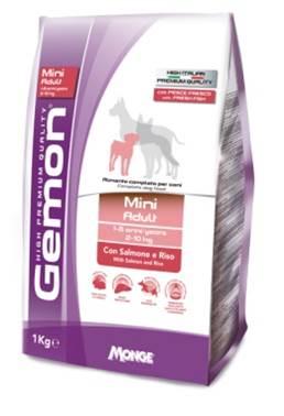 Корм Gemon Dog Mini для взрослых собак мелких пород лосось с рисом 3 кг70386067 Корм Gemon Dog Mini для взрослых собак мелких пород лосось с рисом 3 кг70386067Полнорационный корм для собак на основе лосося и риса. Специально разработан для ежедневного кормления взрослых собак мелких пород (2-10 кг) с нормальной физической активностью в возрасте 1-8 лет. Условия хранения: в прохладном темном месте