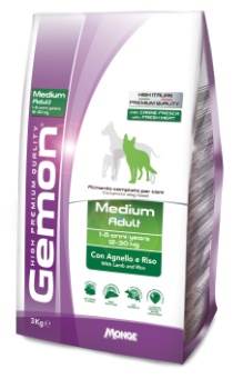 Корм Gemon Dog Medium для взрослых собак средних пород ягненок с рисом 3 кг70386111 Корм Gemon Dog Medium для взрослых собак средних пород ягненок с рисом 3 кг70386111Полнорационный корм для собак на основе мяса ягненка и риса. Специально разработан для ежедневного кормления взрослых собак средних пород (12-30 кг) с нормальной физической активностью в возрасте 1-8 лет. Условия хранения: в прохладном темном месте