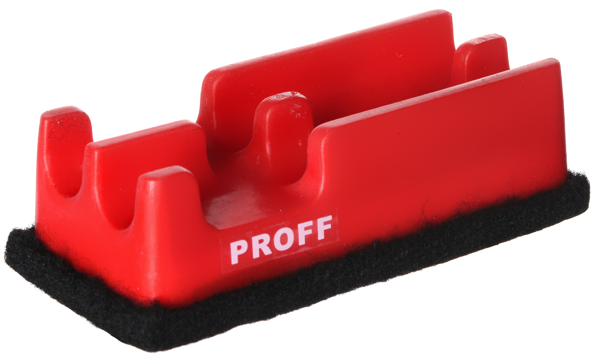 Proff Губка для офисных досок цвет красныйPF-12404_красный Proff Губка для офисных досок цвет красныйPF-12404_красныйГубка для офисных досок Proff - неотъемлемый атрибут любого офиса. Она предназначена специально для маркерных и меловых досок. Губка имеет прямоугольную форму. Верхняя ее часть изготовлена из пластика красного цвета и оснащена двумя отсеками-держателями для маркеров. Стирающий элемент выполнен из войлока.