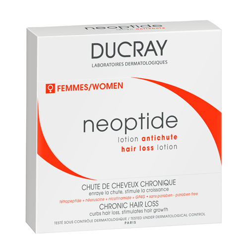 Ducray Лосьон Neoptide от выпадения волос 3 х 30 млC24208 Ducray Лосьон Neoptide от выпадения волос 3 х 30 млC24208Показание: для лечения хронической формы выпадения волос у женщин Лосьон оказывает прямое действие на волосяные фолликулы, стимулируя фазу Anagen (фазу роста волос). Волосы становятся более устойчивыми, сильными, замедляется потеря волос.