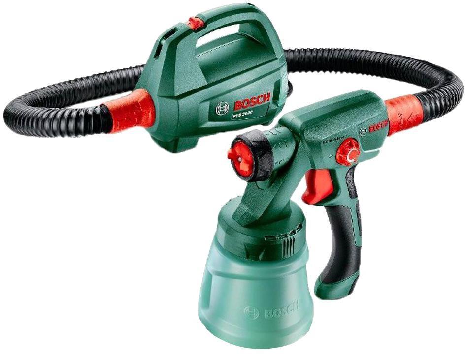 Bosch PFS 2000 06032073000603207300 Bosch PFS 2000 06032073000603207300Наиболее практичная система краскораспыления ALLPaint для покраски стен и деревянных поверхностей Описание: Технология ALLPaint: простое распыление красок любого типа Удобная регулировка расхода краски благодаря поворотному переключателю EasySelect Очень компактный корпус с наплечным ремнем для комфортной работы в любых условиях Функции: Переносная SprayControl Technology Наличие компрессора: С компрессором Подача краски: Нижняя Принцип работы: Воздушный Потребляемая мощность: 440 Вт Максимальная производительность: 200 мл/мин Объем контейнера: 0.8 л Длина шланга: 1.25 м Комплектация: сопло, ремень для переноски
