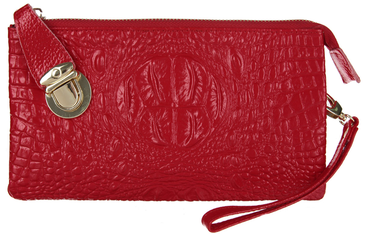 Клатч Cheribags, цвет: красный. 603-16603-16 Клатч Cheribags, цвет: красный. 603-16603-16Элегантный клатч Cheribags выполнен из натуральной кожи с тиснением под рептилию и дополнен металлической фурнитурой. Изделие содержит два отделения, которые закрываются на застежку-молнию и дополнительно хлястиком на замок-защелку. Внутри расположен врезной карман на молнии, открытый карман между отделениями и накладной карман для мелочей. Изделие дополнено практичной съемной ручкой-петлей на запястье и съемным плечевым ремнем, длина которого регулируется при помощи пряжки. Клатч Cheribags прекрасно дополнит образ и подчеркнет ваш неповторимый стиль.