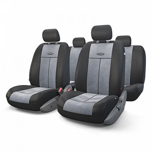 Авточехлы Autoprofi TT, цвет: черный, серый, 9 предметов. TT-902V BK/D.GYTT-902V BK/D.GY Авточехлы Autoprofi TT, цвет: черный, серый, 9 предметов. TT-902V BK/D.GYTT-902V BK/D.GYАвтомобильные чехлы Autoprofi TT изготавливаются из высококачественного полиэстера со вставками из поролона, обеспечивающего сцепление с сиденьем. Мягкие чехлы являются отличным дополнением салона любого автомобиля. Изделия придают автомобильному интерьеру современные и солидные черты. Универсальная конструкция подходит для большинства автомобильных сидений. Подходят для автомобилей с боковыми подушками безопасности (распускаемый шов). Специальные молнии, расположенные в чехлах спинки заднего ряда, позволяют использовать чехлы на автомобилях с различными пропорциями складывания заднего ряда. Комплектация: 5 подголовников, 2 чехла сидений переднего ряда, 1 спинка заднего ряда, 1 сиденье заднего ряда.