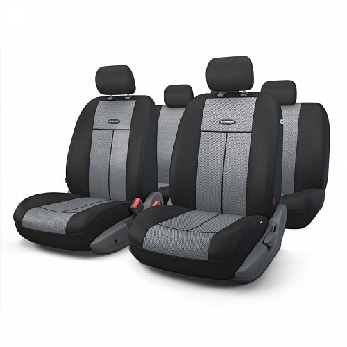 Авточехлы Autoprofi TT, цвет: черный, серый, 9 предметов. TT-902M BK/D.GYTT-902M BK/D.GY Авточехлы Autoprofi TT, цвет: черный, серый, 9 предметов. TT-902M BK/D.GYTT-902M BK/D.GYАвтомобильные чехлы Autoprofi TT изготавливаются из высококачественного полиэстера со вставками из поролона, обеспечивающего сцепление с сиденьем. Мягкие чехлы являются отличным дополнением салона любого автомобиля. Изделия придают автомобильному интерьеру современные и солидные черты. Универсальная конструкция подходит для большинства автомобильных сидений. Подходят для автомобилей с боковыми подушками безопасности (распускаемый шов). Специальные молнии, расположенные в чехлах спинки заднего ряда, позволяют использовать чехлы на автомобилях с различными пропорциями складывания заднего ряда. Комплектация: 5 подголовников, 2 чехла сидений переднего ряда, 1 спинка заднего ряда, 1 сиденье заднего ряда.
