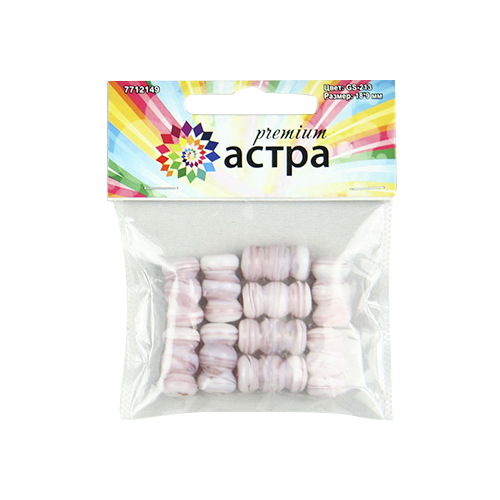 Бусины Астра Premium, цвет: белый, грязно-розовый (213), 18 мм х 9 мм, 10 шт7712149_GS-213 Бусины Астра Premium, цвет: белый, грязно-розовый (213), 18 мм х 9 мм, 10 шт7712149_GS-213Набор бусин Астра Premium, изготовленный из стекла, позволит вам своими руками создать оригинальные ожерелья, бусы или браслеты. Бусины имеют цветные разводы и рельефы. Изготовление украшений - занимательное хобби и реализация творческих способностей рукодельницы, это возможность создания неповторимого индивидуального подарка. Размер бусины: 18 мм х 9 мм х 9 мм.