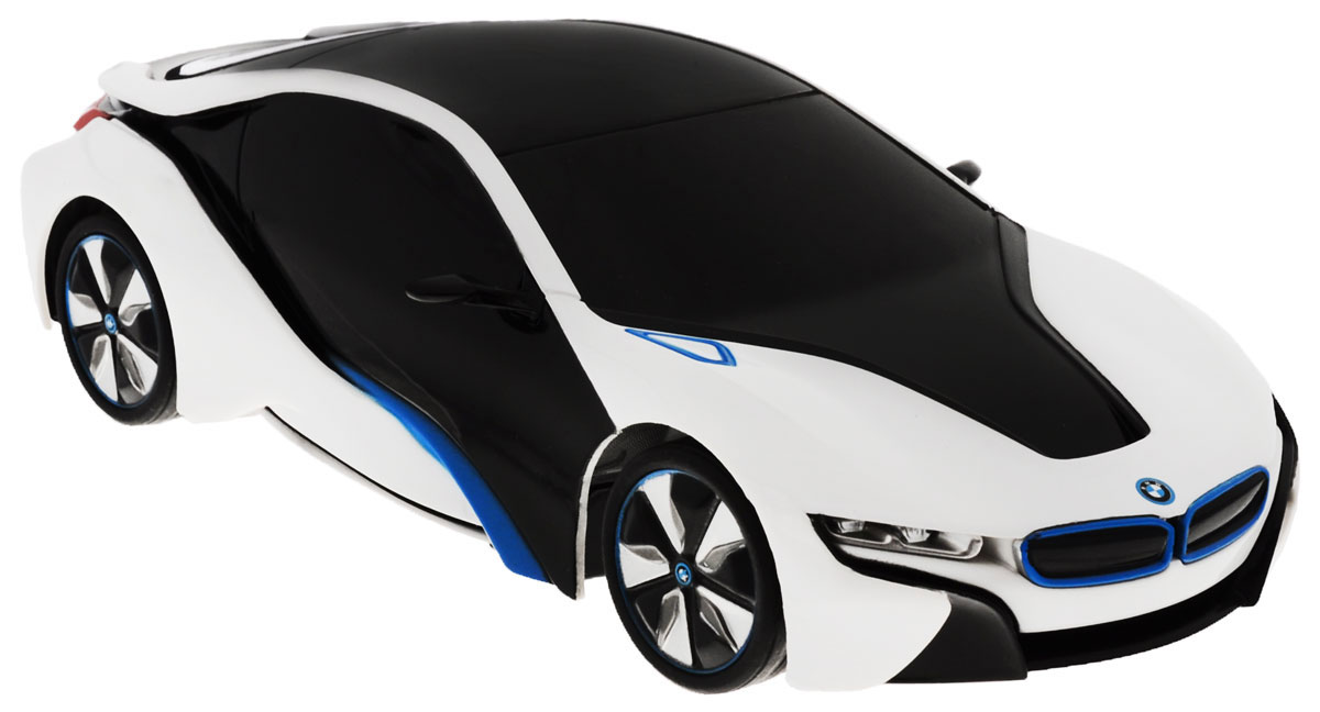 Rastar Радиоуправляемая модель BMW i8 цвет черный белый масштаб 1:2448400 Rastar Радиоуправляемая модель BMW i8 цвет черный белый масштаб 1:2448400Радиоуправляемая модель Rastar BMW I8 станет отличным подарком любому мальчику! Все дети хотят иметь в наборе своих игрушек ослепительные, невероятные и крутые автомобили на радиоуправлении. Тем более, если это автомобиль известной марки с проработкой всех деталей, удивляющий приятным качеством и видом. Одной из таких моделей является автомобиль на радиоуправлении Rastar BMW I8. Это точная копия настоящего авто в масштабе 1:24. Авто обладает неповторимым провокационным стилем и спортивным характером. Потрясающая маневренность, динамика и покладистость - отличительные качества этой модели. Возможные движения: вперед, назад, вправо, влево, остановка. Имеются световые эффекты. Пульт управления работает на частоте 27 MHz. Для работы игрушки необходимы 3 батарейки типа АА (не входят в комплект). Для работы пульта управления необходимы 2 батарейки типа АА (не входят в комплект).