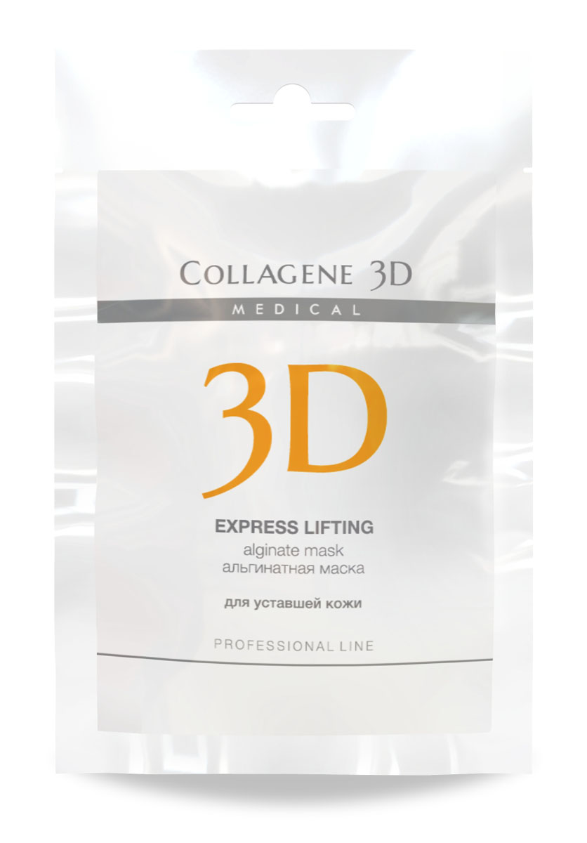 Medical Collagene 3D Альгинатная маска для лица и тела Express Lifting, 30 г22013 Medical Collagene 3D Альгинатная маска для лица и тела Express Lifting, 30 г22013Высокоэффективная, пластифицирующая маска на основе лучшего натурального сырья. Лидер среди средств коррекции овала лица. Экстракт Женьшеня входящий в состав маски является мощным биостимулятором.