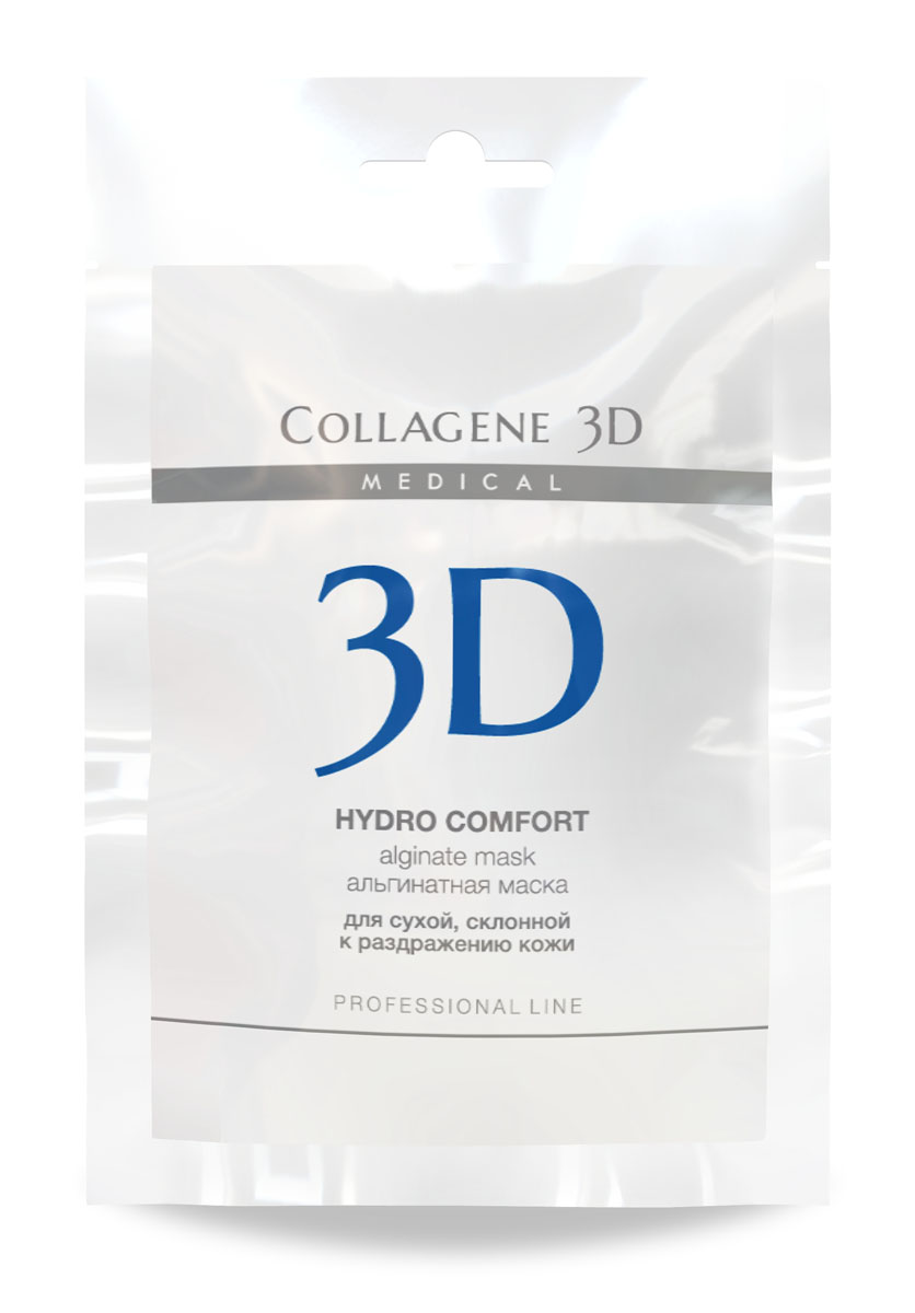 Medical Collagene 3D Альгинатная маска для лица и тела Hydro Comfort, 30 г22018 Medical Collagene 3D Альгинатная маска для лица и тела Hydro Comfort, 30 г22018Высокоэффективная, пластифицирующая маска на основе лучшего натурального сырья. Благодаря экстракту Алоэ вера входящий в состав, способствует востановлению кожных покровов, снимает воспаление и активно увлажняет.