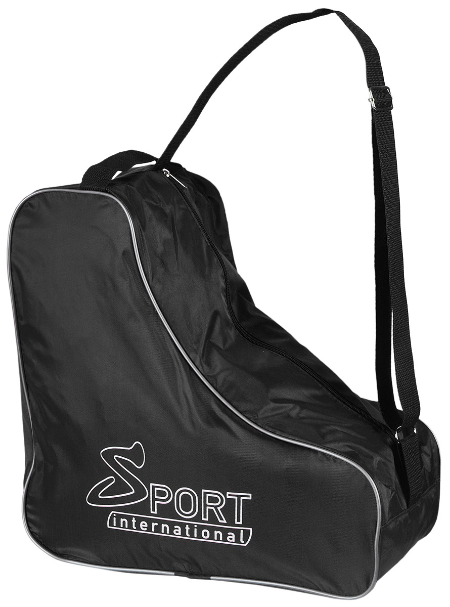 Сумка для коньков Sport international, цвет: черный28262979 Сумка для коньков Sport international, цвет: черный28262979Универсальная сумка Sport international для хранения и транспортировки хоккейных, фигурных, роликовых коньков. Сумка надежна и устойчива к внешним воздействиям: влаге, холоду, ветру. Имеет регулируемую ручку через плечо.