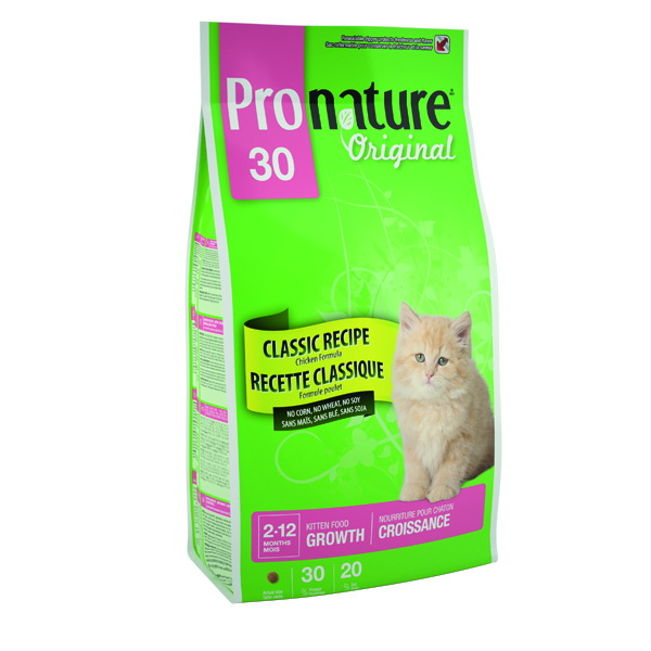 Pronature Original 30 Корм сухой для котят Цыпленок 2,72кг30032 Pronature Original 30 Корм сухой для котят Цыпленок 2,72кг30032Сочная формула с хрустящими кусочками курицы и риса имеет прекрасный вкус и удовлетворяет все необходимые питательные потребности малышей Условия хранения: в прохладном темном месте.