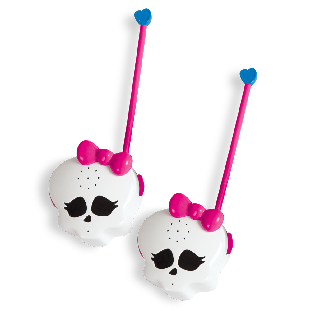 Рация Monster High870130 Рация Monster High870130Страшно крутые рации Монстер Хай! Эксклюзивный дизайн рации в виде черепа понравится девочкам. Теперь можно разговаривать на расстоянии до 80 метров друг от друга. Батарейки в комплект не входит.