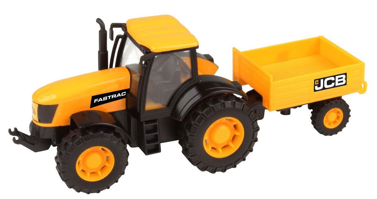HTI Трактор с прицепом JCBtractor/ast1415662.V15 HTI Трактор с прицепом JCBtractor/ast1415662.V15Трактор с прицепом JCB, изготовленный из прочного безопасного материала, отлично подойдет ребенку для различных игр. Заднюю створку прицепа можно поднимать и опускать. Трактор является копией реальной техники и отлично подойдет для игр ребенка на свежем воздухе, а также поможет малышу перевезти мелкие игрушки с места на место. Большие колеса с крупным протектором обеспечивают игрушке устойчивость и хорошую проходимость. Удивите своего маленького строителя новой современной техникой! Такая игрушка, несомненно, обрадует малыша и принесет ему уйму ярких впечатлений. Ваш ребенок сможет прекрасно провести время дома или на улице, воспроизводя свою стройку. Собери целую коллекцию строительной техники JCB для постройки восхитительных сооружений!
