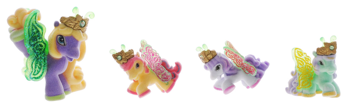 Filly Набор фигурок Волшебная семья TiaTia/astM770041-3850 Filly Набор фигурок Волшебная семья TiaTia/astM770041-3850Набор фигурок Filly Волшебная семья Tia придется по вкусу вашей дочурке, ведь все девочки обожают волшебных лошадок Filly! Набор включает большую фигурку лошадки Тии и фигурки трех жеребят. Также в набор входят 4 карточки героев и красочный иллюстрированный буклет. Фигурки выполнены из прочного пластика и покрыта мягким флоком. У лошадки есть яркие полупрозрачные крылья, оформленные множеством сверкающих блесток. На крылышках каждой лошадки-бабочки изображен герб семейства, к которому они принадлежат. Лошадки-бабочки Filly живут в прекрасном саду посреди волшебного леса Папиллия. Помимо крылышек бабочки, от обычных лошадок Филли отличаются также небольшими антеннами и короной со сверкающим кристаллом Swarovski на голове. Ваша дочурка с удовольствием будет играть с этим набором и устраивать настоящие волшебные приключения в мире лошадок-бабочек Filly. Фигурки очаровательных лошадок станут любимыми игрушками вашей малышки и займут достойное место...