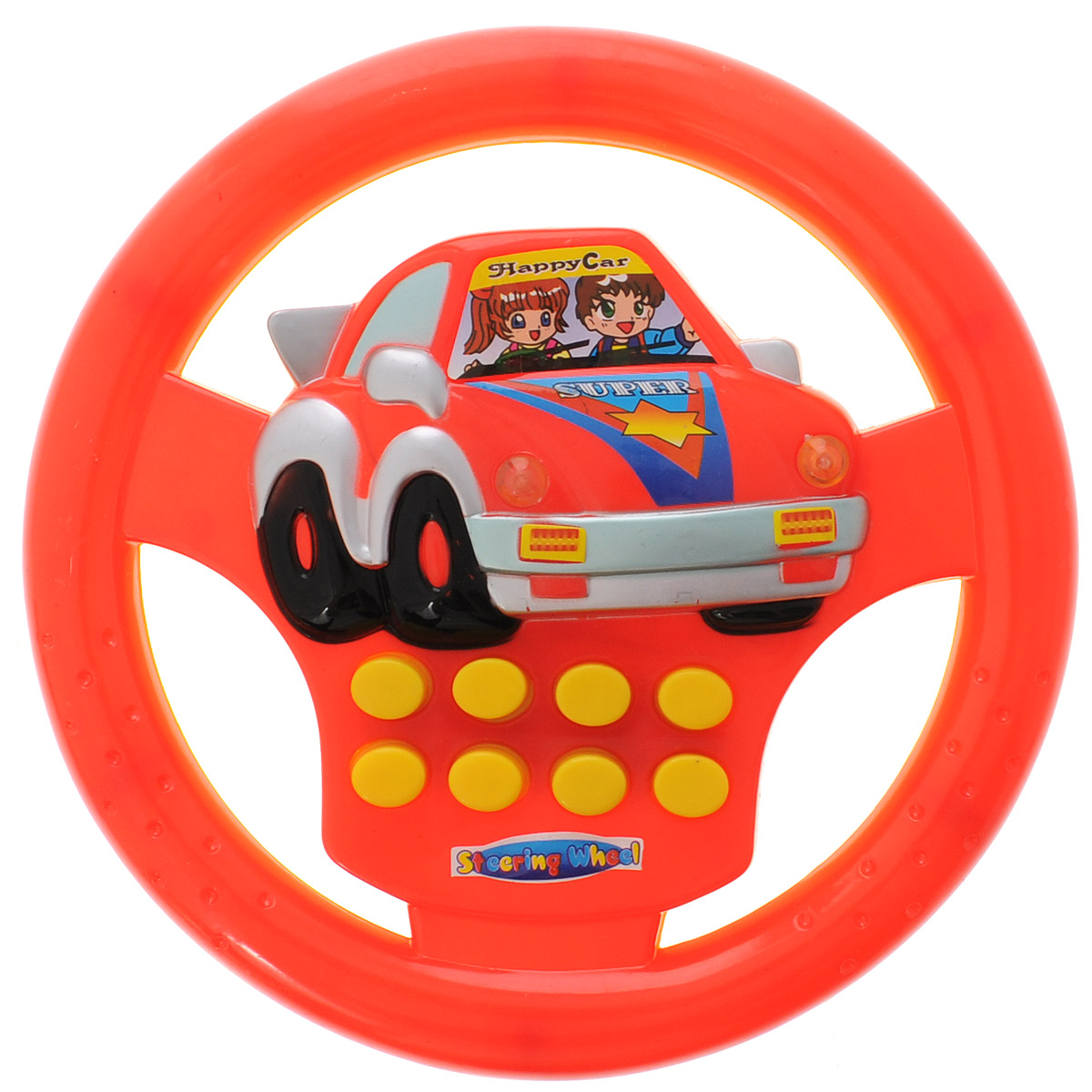 Junfa Toys Развивающая игрушка Руль цвет красный желтый748C_красный, желтый Junfa Toys Развивающая игрушка Руль цвет красный желтый748C_красный, желтыйРазвивающая игрушка Junfa Toys Руль надолго займет внимание вашего ребенка. Она выполнена из безопасного пластика в виде руля автомобиля. На руле расположены 8 кнопок, которые активирует различные световые и звуковые эффекты, например, клаксон, шум мотора. Развивающая игрушка Руль способствует развитию цветового и звукового восприятий, внимания, воображения, сообразительности, памяти, координации движений и мелкой моторики рук. Для работы игрушки необходимы 2 батарейки типа АА (не входят в комплект).