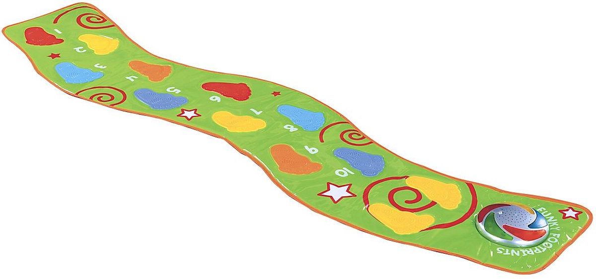 ELC Игровой коврик Музыкальная дорожка130929 ELC Игровой коврик Музыкальная дорожка130929Игровой коврик Музыкальная дорожка надолго займет вашего малыша. Ребенок может шагать или прыгать по цифрам и следам. При движении по дорожке будут слышны смешные звуки и видны мигающие огоньки. Коврик развивает координацию движений и равновесие, помогает выучить цифры и цвета. Рекомендуется докупить 3 батарейки АА (не входят в комплект).