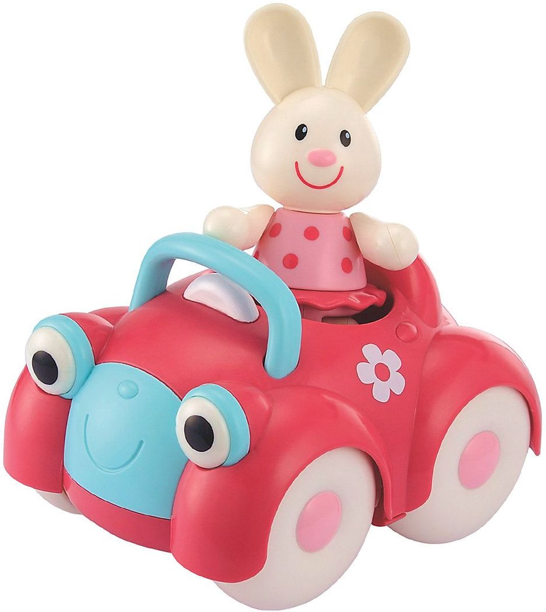 ELC Машинка-игрушка с зайцем137042 ELC Машинка-игрушка с зайцем137042Машинка-игрушка с обезьянкой ELC непременно понравится любому малышу и не позволит ему скучать. Познакомьтесь с зайчонком Рози и её дружелюбным автомобилем. Ноги, руки и голова фигурки двигаются, издавая негромкие щелчки. Ушки изготовлены из мягкой резины. Посади Рози внутрь и катай машинку по комнате. Красочная игрушка стимулирует ребенка ползать и ходить, развивает воображение.
