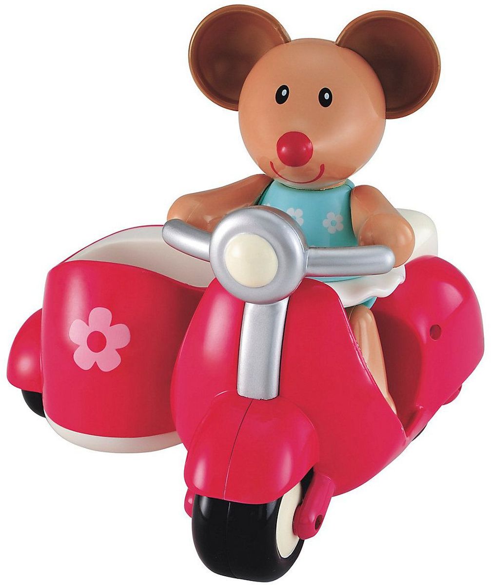 ELC Развивающая игрушка Мышка на скутере цвет розовый138973 ELC Развивающая игрушка Мышка на скутере цвет розовый138973Красочная развивающая игрушка ELC Мышка на скутере несомненно порадует каждого ребенка. Ноги, руки и голова мышки двигаются (раздаются щелчки), а ушки сделаны из мягкой резины. Игрушка прекрасно подходит для развития мелкой моторики и воображения ребенка. Удобна для держания маленькой детской ручкой.