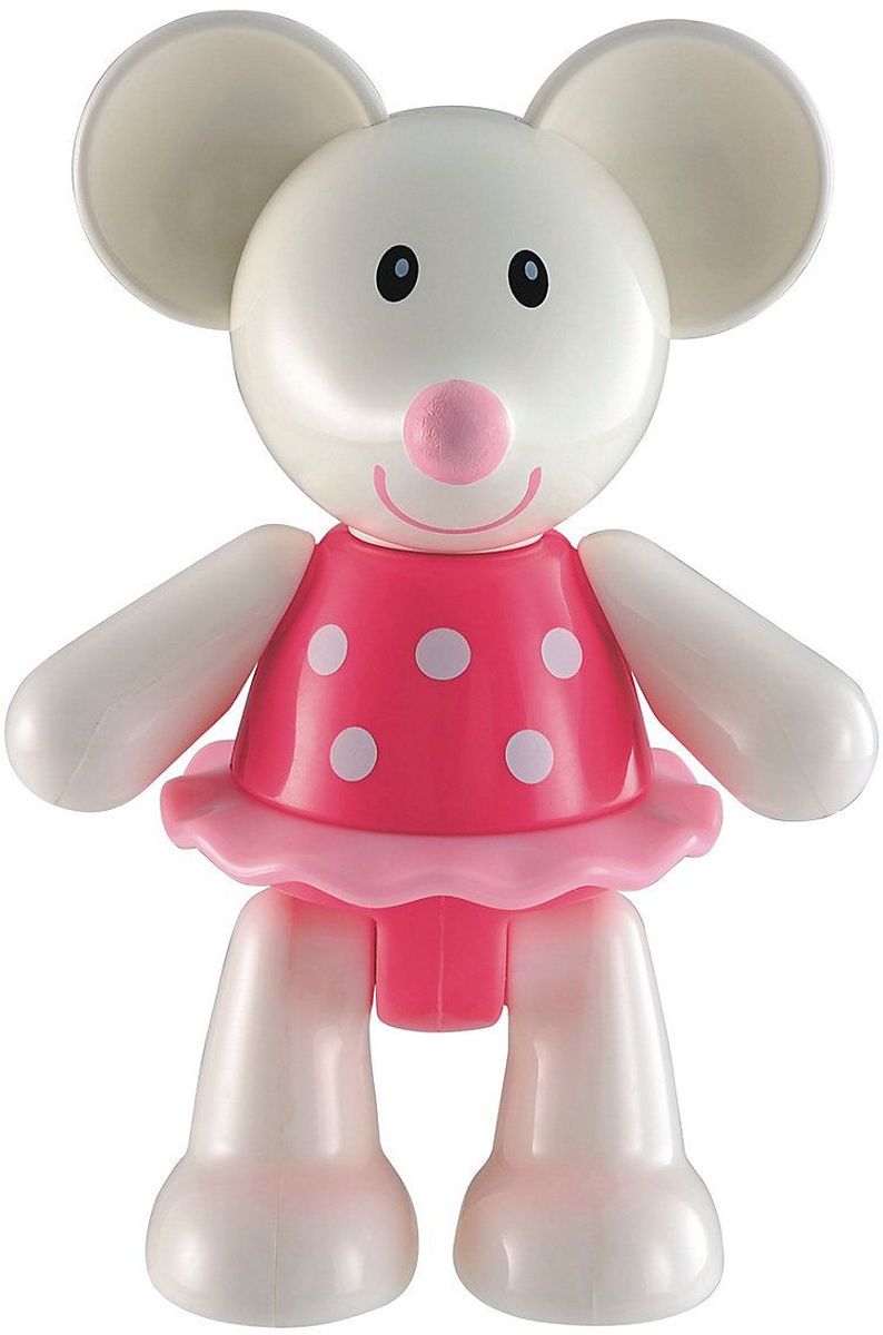 ELC Фигурка Мышка139178 ELC Фигурка Мышка139178Яркая фигурка ELC Мышка обязательно покорит сердце вашего малыша. Мышка в розовом платье забавно улыбается. Ноги, руки и голова фигурки двигаются, издавая негромкие щелчки. Ушки изготовлены из мягкой резины. Красочная игрушка прекрасно подходит для развития мелкой моторики и воображения вашего ребенка. Размер фигурки удобен для держания маленькой ручкой. Игрушка изготовлена из качественного безопасного пластика. 11,1 см