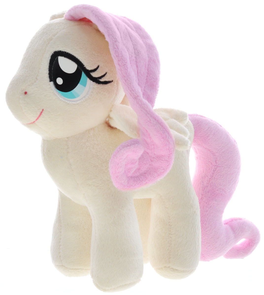 My Little Pony Мягкая игрушка Пони Флаттершай цвет кремовый 22 смMLPE1C My Little Pony Мягкая игрушка Пони Флаттершай цвет кремовый 22 смMLPE1CМягкая игрушка My Little Pony Пони Флаттершай выполнена в виде очаровательной пони с длинным хвостом, гривой и волшебными крылышками. Игрушка изготовлена из высококачественного текстильного материала. Игрушка имеет специальные вставки в ногах, что позволяет ей стоять самостоятельно, без опоры. Флаттершай - очень нежная, робкая и застенчивая. А еще она - самая добрая лошадка в Понивилле! Она очень любит животных и умеет с ними разговаривать, а дома у нее живет целая компания забавных питомцев. Симпатичная игрушка, которая неизменно будет радовать вашего ребенка, а также способствовать полноценному и гармоничному развитию его личности.