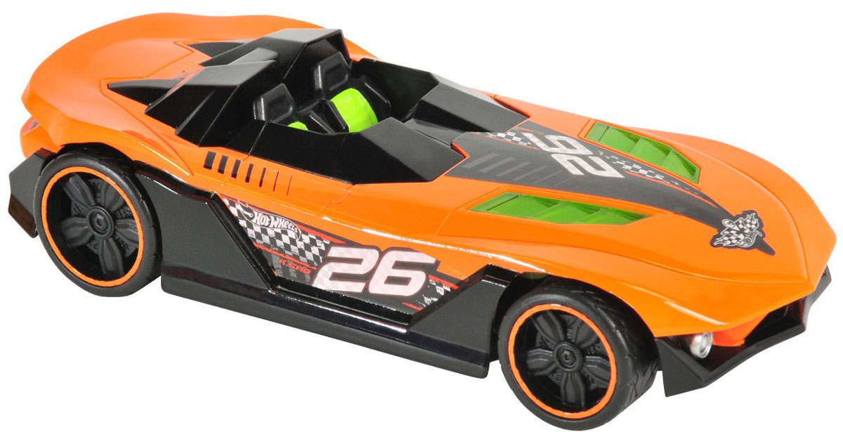 Hot Wheels Машина на радиоуправлении Nitro Charger цвет оранжевый90410TS_ оранжевый Hot Wheels Машина на радиоуправлении Nitro Charger цвет оранжевый90410TS_ оранжевыйРадиоуправляемая модель Nitro Charger привлечет внимание не только ребенка, но и взрослого и станет отличным подарком любителю всего оригинального и необычного. Машинка является уменьшенной копией спортивного автомобиля с мощнейшими амортизаторами Nitrocharger Sport. Модель изготовлена из ударопрочной пластмассы высокого качества, шины выполнены из мягкой резины. При помощи пульта управления она перемещается вперед, дает задний ход, поворачивает влево и вправо. Мотор машины может работать в режиме турбо, благодаря чему она разгоняется до большой скорости. Авто не только эффектно выглядит, но еще у него подсвечивается двигатель. Машина обладает высокой стабильностью движения, что позволяет полностью контролировать его процесс, управляя уверенно и без суеты. Подсвеченный двигатель, резина на колесах и высокая детализация - все это позволит почувствовать настоящее удовольствие от управления машиной. Ваш ребенок часами будет играть с моделью, придумывая различные...