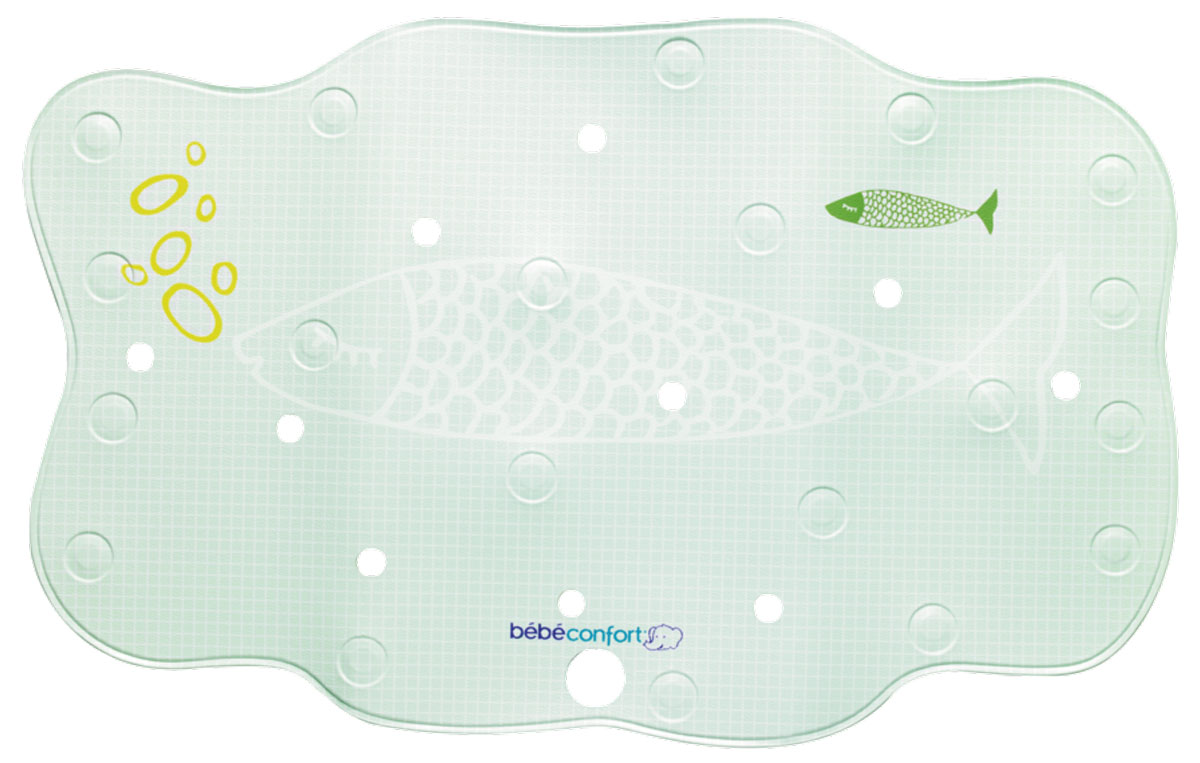 Bebe Confort Нескользящий коврик для ванны 70 см х 45 см цвет оливковый32000090_оливковый Bebe Confort Нескользящий коврик для ванны 70 см х 45 см цвет оливковый32000090_оливковыйКоврик для ванной Bebe Confort снизит риск подскальзывания и падения малыша во время водных процедур. Коврик выполнен из ПВХ имеет нескользящую поверхность и присоски. Встроенный термоиндикатор, меняющий цвет, заменит термометр и вовремя предупредит об изменении температуры воды. Коврик становится темно-синим при температуре воды 35 градусов, и меняет свой цвет, когда температура становится выше. А, кроме того, перфорация позволяет воде выходить из-под коврика, что еще надежней прикрепляет его к ванне.
