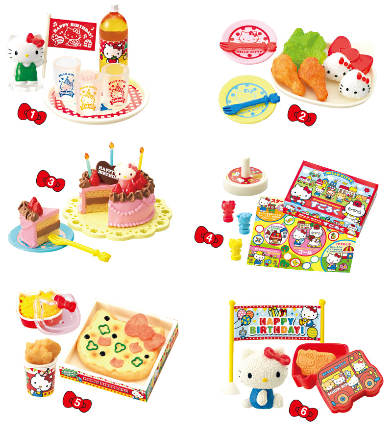 Hello Kitty С днем рожденья, мини-фигуркиTOYRM0611 Hello Kitty С днем рожденья, мини-фигуркиTOYRM0611Эти миниатюры можно не только рассматривать как самостоятельные маленькие фигурки, но и применять в качестве аксессуаров для кукольного домика. А главное, что мини-фугурки из этого набора продаются в закрытых коробочках и каждая новая покупка — это отличный сюрприз! Шесть мини-фигурок стилизованных под еду. Закрытые коробочки, случайный выбор из шести вариантов. Цена указана за одну коробочку.