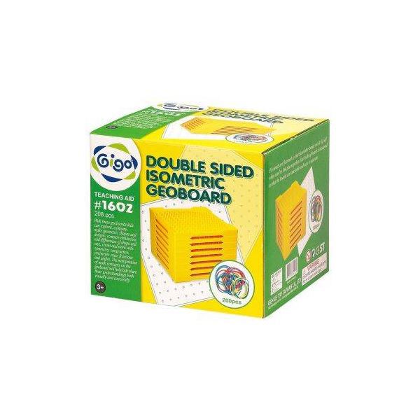Gigo Конструктор Double sided isometric geoboard (Гиго. Набор математических планшетов)1602 Gigo Конструктор Double sided isometric geoboard (Гиго. Набор математических планшетов)1602Конструктор Gigo Double Sided Isometric Geoboard (Набор математических планшетов) - это игровой набор для конструирования букв, цифр и геометрических фигур. Развивает у детей пространственное и ассоциативное мышление, воображение, умение действовать по заданному образцу.