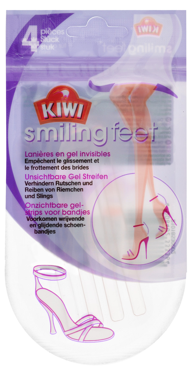 Гелевые полоски под ремешки Kiwi Smiling Feet, 1 пара654844 Гелевые полоски под ремешки Kiwi Smiling Feet, 1 пара654844Невидимые гелевые полоски под ремешки Kiwi Smiling Feet обеспечивают мягкость и комфорт при носке обуви. Они сделают вашу обувь более комфортной и удобной, защищая кожу от натирания, повреждения и излишнего давления. Идеальны для летней обуви на высоких каблуках. Теперь открытые туфли и босоножки - это не только модно, но и комфортно! Полоски липкие, поэтому очень легко крепятся: просто снимите полоски с пластиковой пластины и прикрепите их липкой стороной под ремешки. Состав: полиуретановый гель.